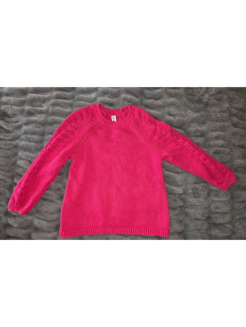 Kid Nation Girls Hot Pink Knit Sweater Size 5 6Y